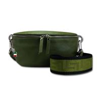 Bauchtasche In Vera Pelle Firenze Verde Per Donne OTF807G