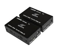 BAUDCOM Extender HDMI via Ethernet, cavo Cat5e/6/7, Full HD 1080P, distanza di trasmissione 60 m, supporta la funzione EDID e POC, trasmettitore e ricevitore