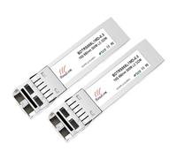 BAUDCOM Modulo 10Gb SFP SR multimodale 300 Metri LC a 850 NM, ricetrasmettitore 10GBase-SR SFP+ Compatibile con Cisco SFP-10G-SR, Meraki, Zyxel, D-Link e Altri, Confezione da 2