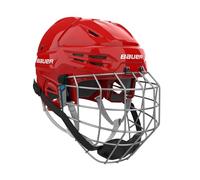 Bauer Re-Akt 55 - Casco da hockey su ghiaccio, modello Combo Senior (rosso, grande)