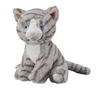 Bauer Spielwaren-I Like My Planet Katze getigert Gatto Animale di Peluche, Colore Grigio, 20 cm, 12931
