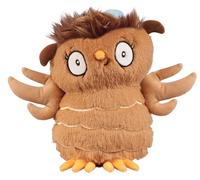 Bauer Spielwaren Il piccolo gufo con il rigonfiamento ufficiale con divertente urto da esprimere, dalla serie di libri per bambini, donatore di consolazione con morbida pelliccia, peluche 20 cm, verde