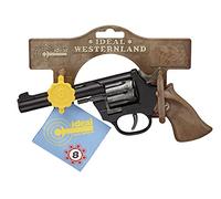 Bauer Spielwaren Pistola Giocattolo Super 88: Accessorio per Costume da Cowboy, Sceriffo e Indiano, 20 cm, Nero/Marrone, Età 3+