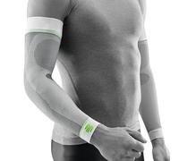 Bauerfeind, 1 Paio di Fasce a compressione per braccia, Unisex, Indossabili a destra e sinistra, Per sport con la palla e sport di resistenza, Rafforzamento della muscolatura, Taglia M lunga, Bianco, 29355011000032