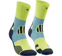 BAUERFEIND Calzini da trailrunning "Trail Run Mid Cut Socks", Limone brillante, 44