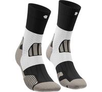 BAUERFEIND Calzini da trailrunning "Trail Run Mid Cut Socks", Nero carbonio, 44