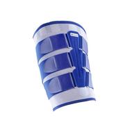 BAUERFEIND Fascia Quadricipiti MyoTrain, Titanio, Taglia 4 15122 Blu