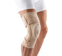 BAUERFEIND - GenuTrain S - Supporto per ginocchio incernierato - Stabilità avanzata dell'articolazione del ginocchio - Ginocchio destro - Taglia 4 - Colore Beige