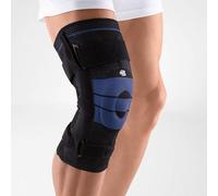 Bauerfeind ginocchiera Genutrain S nero sinistra con stecche stabilizzanti later