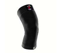 Bauerfeind Ginocchiera "Sports Compression Knee Support NBA", 1 ginocchiera unisex per sport con la palla, Ginocchiera per basket nera con logo NBA