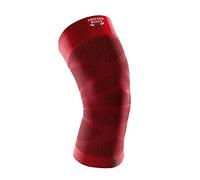 Bauerfeind Ginocchiera "Sports Compression Knee Support NBA", 1 ginocchiera unisex per sport con la palla, Ginocchiera per basket nera con logo NBA