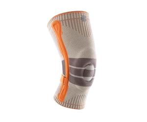BAUERFEIND Ginocchiere per escursioni "Outdoor Knee Support", 1 fasciatura unisex per attrezzature da trekking, indossabile a destra e a sinistra, cinghia regolabile individualmente, lana merino