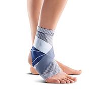 Bauerfeind MalleoTrain S Open Heel Ankle Support, Right 1, Titanium/Gray with Blue Accents