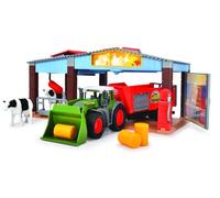 Bauernhof-Spieleset Con Trattore Fienile Illuminato e Accessori Mucca Granaio