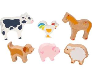 Bauernhoftiere Landleben: Kuh: 9,7 x 1,8 x 7,5 cm, Holz, 6 Teile, per Set