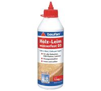 Baufan Colla per Legno D3 D3, 1 kg, Trasparente, Impermeabile