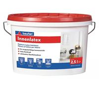 Baufan Innenlatex 2,5 L Bianco Resistente Donna Parete Vernice di Emulsione