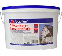 Baufan Siliconharz-Fassadenfarbe 5 L Bianco Sè Detergente, Traspirante