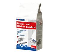 Baufan Spatola per piastrelle e superfici 5kg | colore bianc | stucco con aderenza ottimale | anche su superfici difficili | per interni | molto ben levigabile