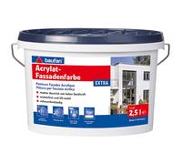 Baufan Vernice Esterna Extra 2,5 L Bianco di Emulsione Intemperie E Stabile-Uv