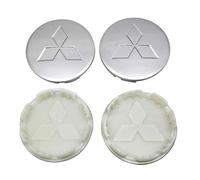 BAUFAS 4 PCS Coprimozzi, per Mitsubishi ASX Lancer Outlander Eclipse Pajero Sport Mirage 60MM Coperchio Centrale Centro Cerchi in Lega Badge Antipolvere Antiruggine Pneumatici Accessori