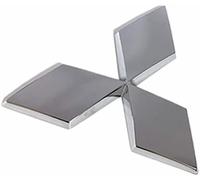 BAUFAS Auto Logo per Mitsubishi L200 2010-2015, metallostemma Accessorio emblemadecalcomani parafango Laterale Bagagliaio Posteriore Logo per Cofano Anteriore Accessorio Auto,Silver11.5cm*10.2cm