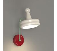 Bauhaus Crema da Parete Sconce Casa Moderna Decor Wall Light Fixture Creative Kids Room Lampada da Parete, Red Hardwired Iron Sconces Parete Interna per Camera da Letto Soggiorno, E27, JYLSSKUK, La