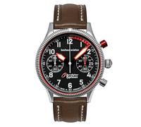 Bauhaus Eurofighter Typhoon 2576-2 Orologio da uomo Made in Germany con cassa in acciaio inossidabile e cinturino in pelle