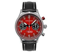 Bauhaus Eurofighter Typhoon 2576-5 Orologio da uomo Made in Germany con cassa in acciaio inossidabile e cinturino in pelle