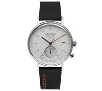Bauhaus Orologio da uomo Solar 2112 con indicatore di energia e cinturino in pelle, argento, onesize, cinghia