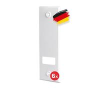 BAUHELD 6 coperture per cinghia per tapparelle, distanza tra i fori di 160 mm, mascherina per tapparelle da incasso in plastica robusta, piastra di copertura per cinghia per tapparelle da 23 mm
