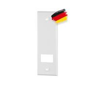 BAUHELD® Cinghia di copertura per tapparelle, in metallo, distanza tra i fori 215 mm, 1 pezzo, rivestimento per avvolgicalze da incasso [Made in Germany] - piastra di copertura per tapparelle da 23 mm