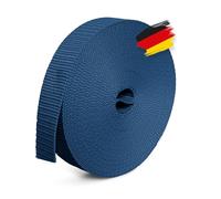 BAUHELD Cinghia universale da 10 m, 25 mm [Made in Germany] - Nastro di montaggio in tessuto in polipropilene - Cinghia per il fissaggio, cucito o accessori per zaino, valigia, fibbia a incastro