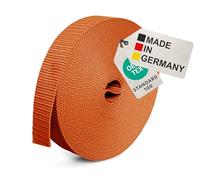 BAUHELD® Cinghia universale da 10 m, 25 mm [Made in Germany] - Nastro di montaggio in tessuto in polipropilene - Cinghia per il fissaggio, cucito o accessori per zaino, valigia, fibbia a incastro