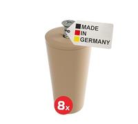 BAUHELD® Fermaporta per tapparelle, 40 mm, 8 pezzi, in plastica, prodotto in Germania, con viti, adatto per tapparelle, colore: beige