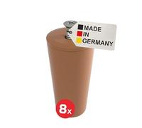 BAUHELD® Fermaporta per tapparelle, 40 mm, 8 pezzi, in plastica, prodotto in Germania, con viti, adatto per tapparelle, colore: marrone chiaro