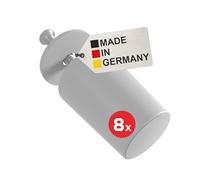 BAUHELD® Fermaporta per tapparelle chiuse 27 mm [8 pezzi] - Made in Germany - Fermaporta per tapparelle con viti - Adatto per tapparelle - Grigio chiaro