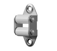 BAUHELD Guida per cinghia per tapparelle [1 pezzo] - Maxi passante per cintura in acciaio zincato, con doppia guida per cinghia, adatta per cinghie tapparelle da 23 mm [lato alto] - Distanza tra i