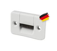 BAUHELD® Guida per cintura per tapparelle a parete, 5 pezzi, prodotto in Germania, adatto per tapparelle da 23 mm [rettangolare] - due pezzi con distanza tra i fori 40 mm - bianco