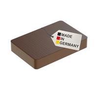 BAUHELD® Piastre distanziali universali 60x40x10 mm [100 pezzi] - Piastre distanziali in plastica marrone [Made in Germany] - adatte come distanziatore, piastra di plastica, base o blocchi per vetri