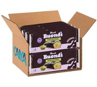 BauIi Buondì Crema Brioche Ripiena al Pistacchio Ricoperta di Cioccolato 184g [Box da 8 Confezioni]