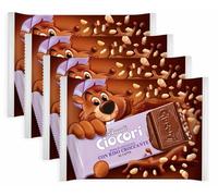 BauIi Ciocori, Barrette Ciocorì Snack di Cioccolato Latte con Riso Croccante 110g (2025) [4 Confezioni]