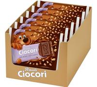 BauIi Ciocori, Barrette Ciocorì Snack di Cioccolato Latte con Riso Croccante 110g 8 Confezioni