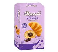 BauIi Croissant CIOCCOLATO, Cornetto di Pasta Sfoglia Ripieno, Confezione con 6 Cornetti Incartati, 300g