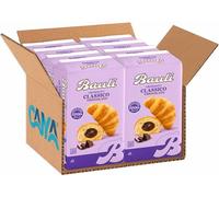BauIi Croissant CIOCCOLATO, Cornetto di Pasta Sfoglia Ripieno, Confezione con 6 Cornetti Incartati, 300g [BOX con 8 Confezioni]