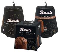 BauIi DARK EDITION, Tris con Pandoro Panmoro Soffice + Panettone Moro con Cacao e Gocce di Cioccolato + Panmoro con Ripieno Cremoso al Cacao per bauli 1kg
