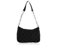 BAUIOREAD 1 pezzo, borsa da donna, piccola borsa nera, pochette a scacchi, borsa a tracolla monocolore, borsa da donna, piccola borsa da donna, Nero