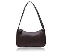 BAUIOREAD Borsa a mano in 1 pezzo, piccola borsetta, pochette in pelle PU, borsa a tracolla, tasca ascellare con cerniera, borsetta, borsa da donna tinta unita, marrone