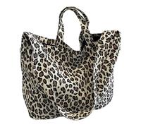 BAUIOREAD Borsa hobo con stampa leopardata, grande capacità, da donna, leggera e resistente, perfetta per lavoro/viaggi, elegante borsa a tracolla per l'uso quotidiano, bianco, S