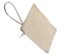 BAUIOREAD pochette donna,saint barth pochette,paglia, piccola borsa estiva, color crema, saint barth pochette